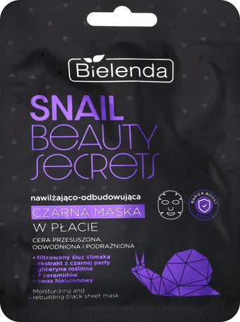compare product BIELENDA Snail BS melnā auduma maska – mitrinoša un atjaunojoša