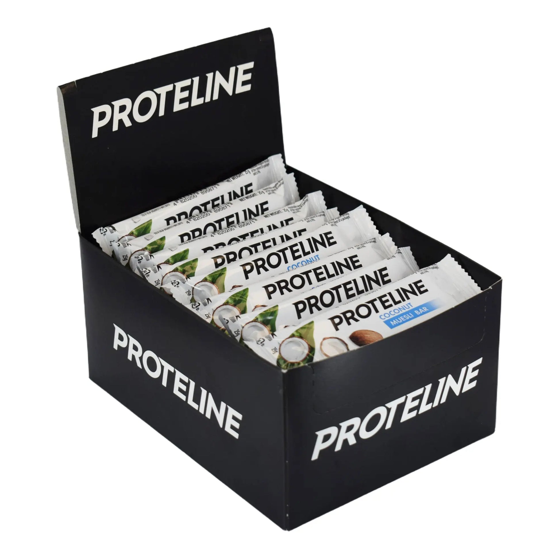 Bar – muesli with coconut partially glazed with confectionery glaze (25g) Protein bar