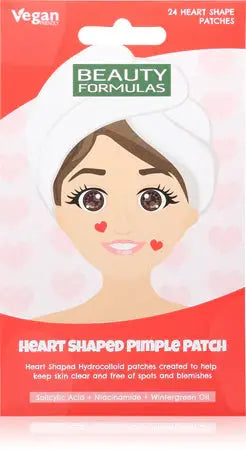 Beauty Formulas Hydrocolloid Heart-Shaped Blemish Patches  24 pcs BEAUTY FORMULAS
