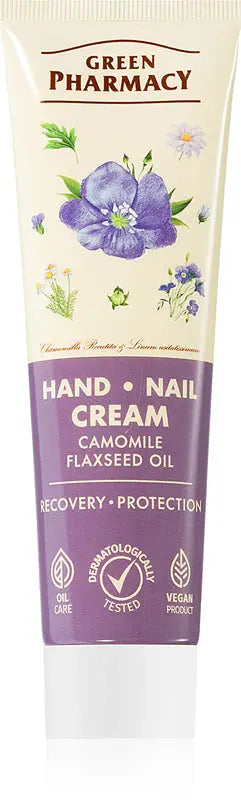 GREEN PHARMACY Hand and nail cream Chamomile and Flaxseed oil 100 ml GREEN PHARMACY