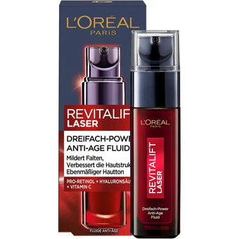 compare product LOREAL Revitalift Laser Fluid against the signs of aging 30 ml