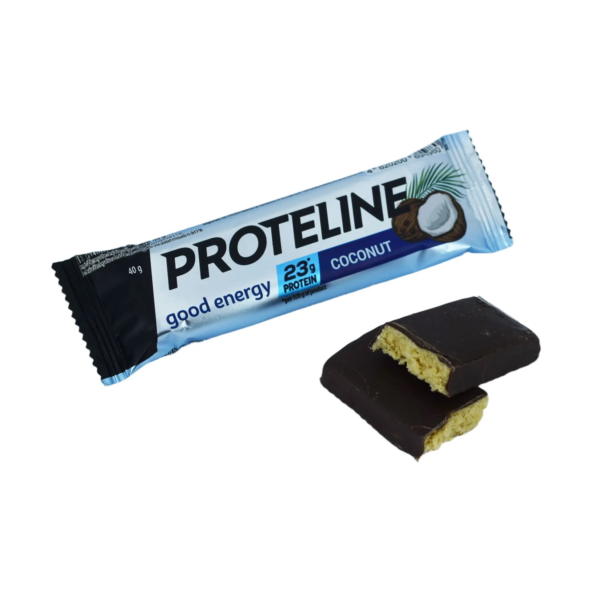 PROTELINE - Protein bar with coconut glazed with confectionery glaze (40g) PROTELINE