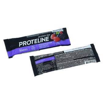 compare product PROTELINE - Proteīna batoniņš ar meža ogu garšu, glazēts ar konditorejas glazūru (40g)
