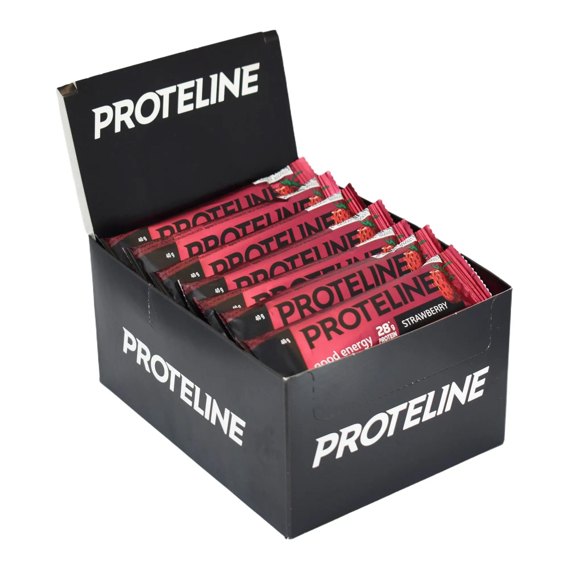 PROTELINE - Strawberry flavored protein bar with confectionery glaze (40g) PROTELINE