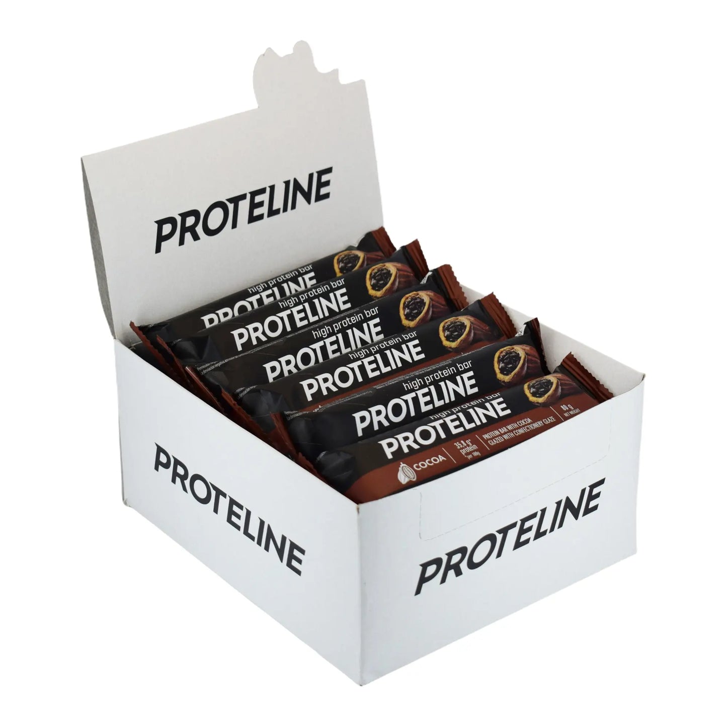 Protein bar with cocoa glazed with confectionery glaze (80g) Protein bar