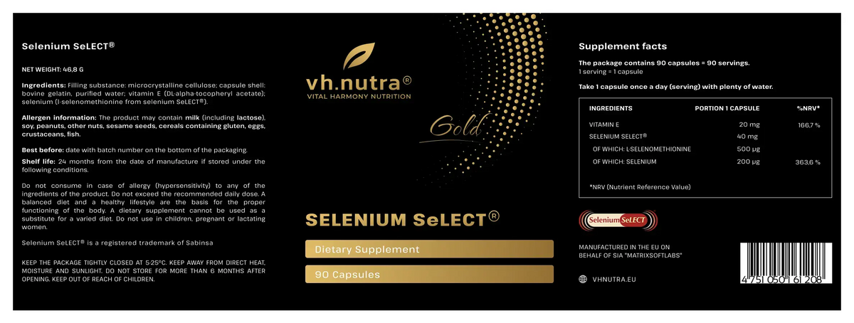 VH.Nutra Selenium SeLECT® 90 capsules VitalHarmony